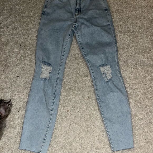 Pacsun super high rise light wash jeggings size 27 - Picture 2 of 5